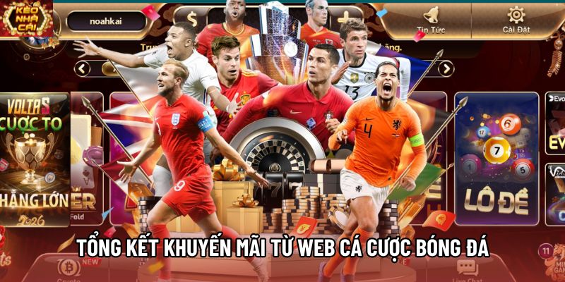 Tổng kết các hỗ trợ, khuyến mãi từ web cá cược bóng đá Tổng kết các hỗ trợ, khuyến mãi từ web cá cược bóng đá